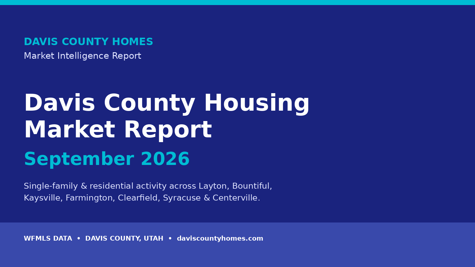 Davis County Housing Market Report — September 2026, by Davis County Homes
